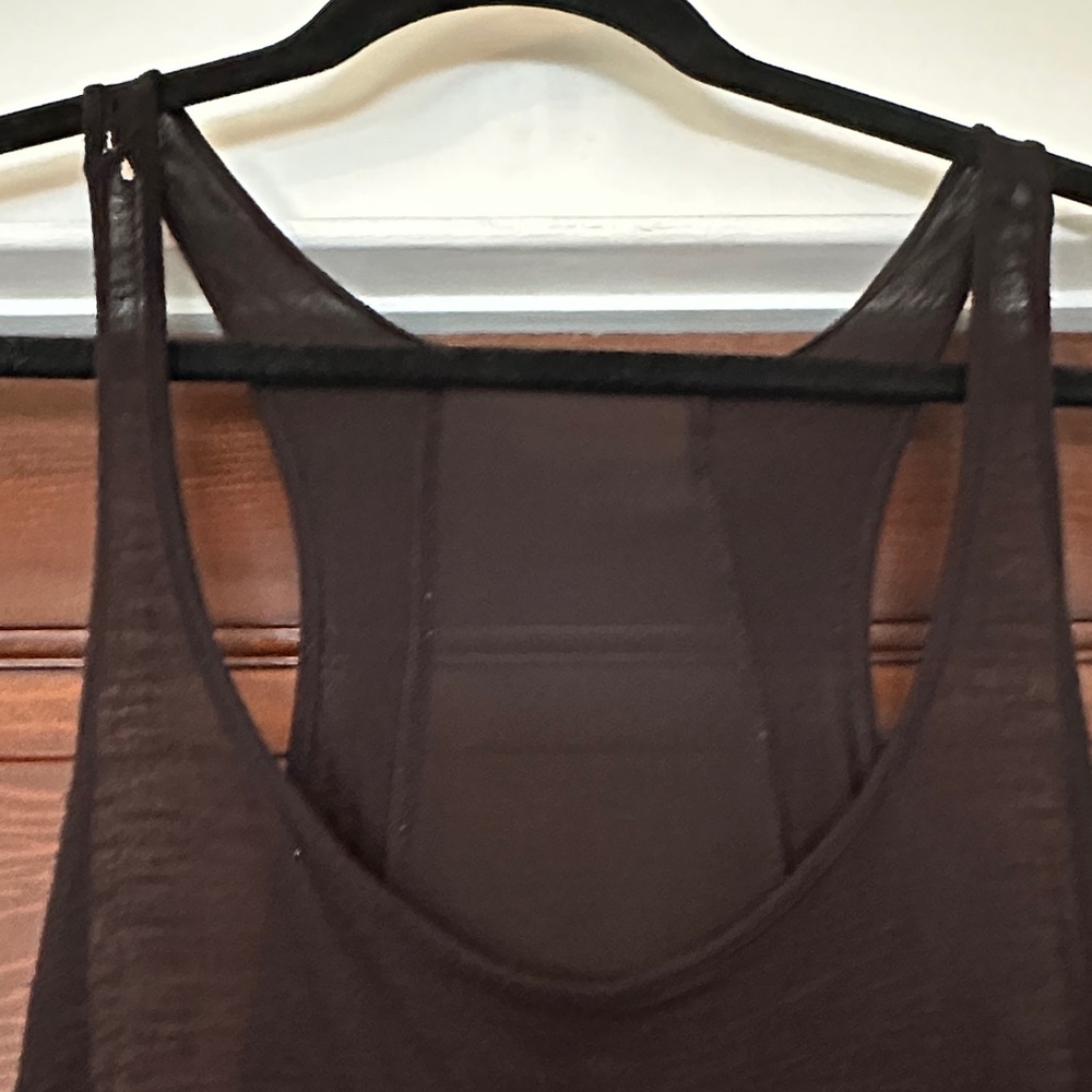 Black Racerback High-Low Tank Top - Picture 2 of 4